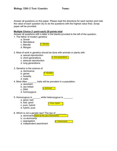 answers to biology practice test 2 Reader