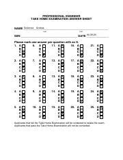 answers to california pe take home exam PDF