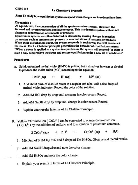 answers to chemfax labs lechateilers principle PDF