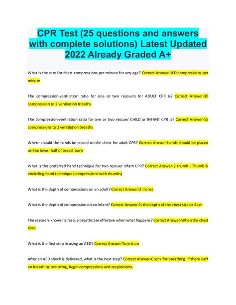 answers to cpr pro test PDF