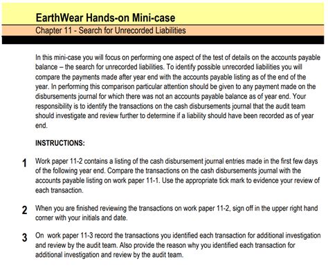 answers to earthwear mini cases Reader