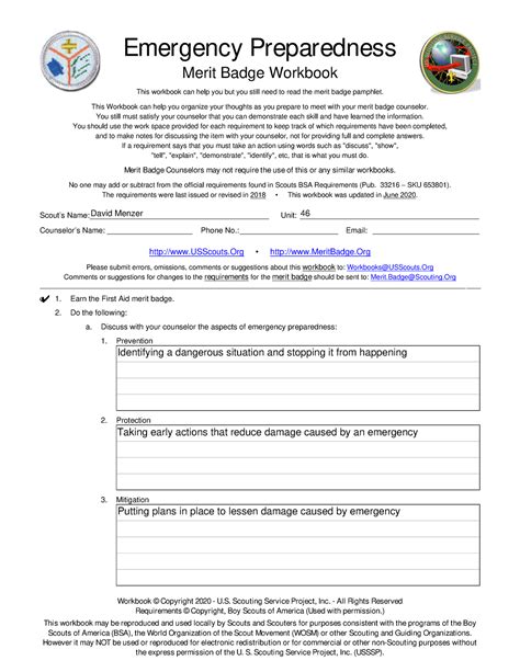 answers to emergency preparedness merit badge worksheet Epub