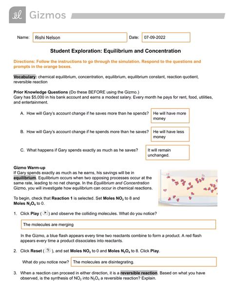 answers to equilibrium and concentration gizmo quiz Epub