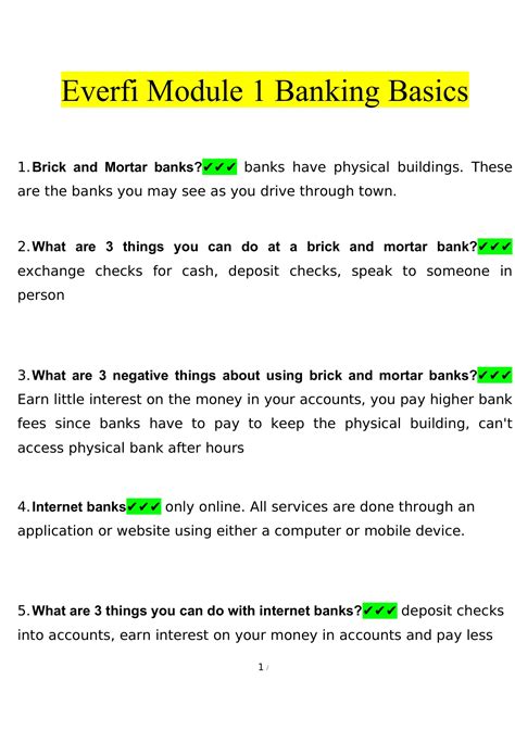 answers to everfi banking Epub