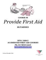 answers to first aid hltaid003 PDF PDF