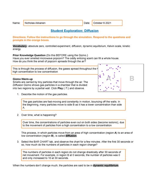 answers to for diffusion gizmo Doc