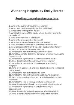 answers to guide for wuthering heights Kindle Editon