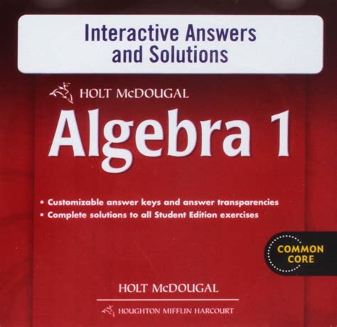 answers to holt mcdougal algebra 1 PDF