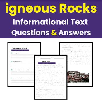 answers to igneous rocks guided study Reader