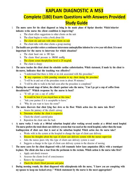 answers to kaplan diagnostic test PDF