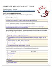 answers to lab assessment population genetics Reader