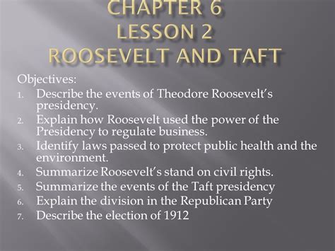 answers to lesson 2 roosevelt taft Doc