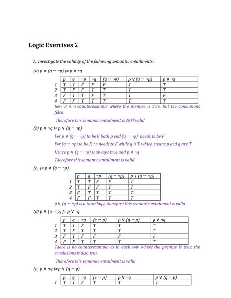 answers to logic manual exercises Kindle Editon