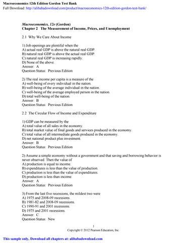 answers to macroeconomics 12th edition by gordon Doc