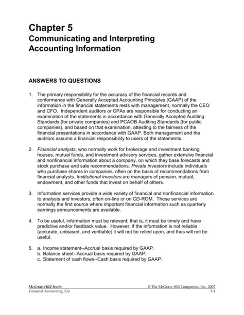 answers to mcgraw hill accounting book Doc