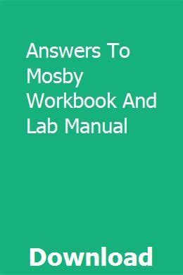 answers to mosby work lab manual pdf Kindle Editon