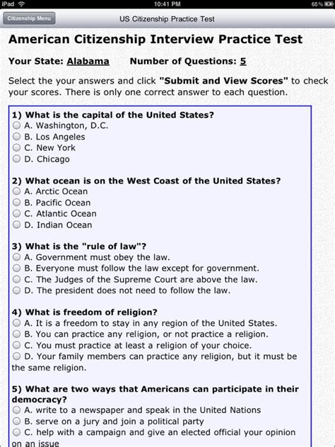answers to naturalization test PDF