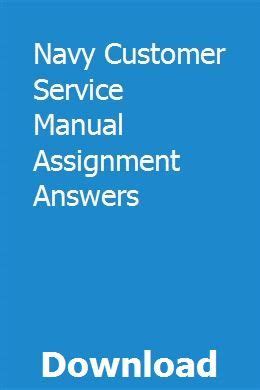 answers to navy customer service manual Doc