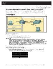 answers to network fundamentals skills based final option 2 PDF Doc