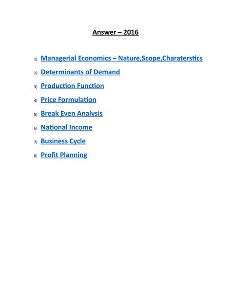 answers to of managerial economics Epub