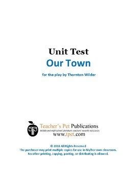 answers to our town unit test PDF