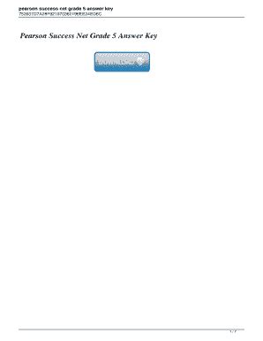 answers to pearson success net PDF