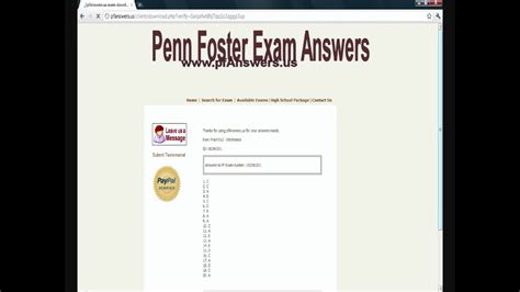 answers to pennfoster exams free Doc