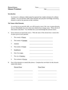 answers to physical science element Reader