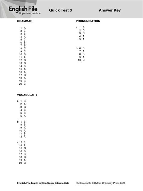 answers to quicktest 3 Doc