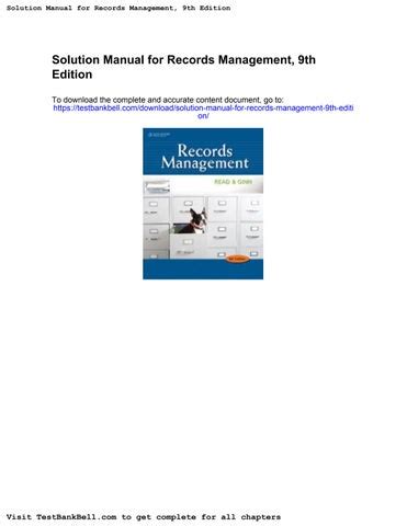 answers to records management 9th edition simulations Doc