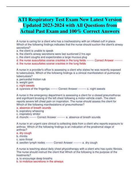 answers to respiratory test Reader