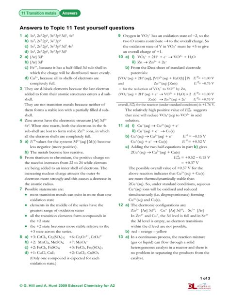 answers to review questions edexcel chemistry a2 PDF