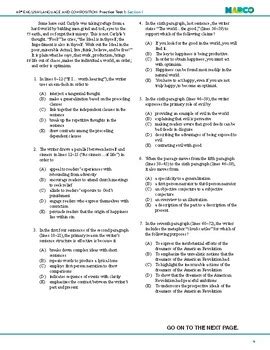 answers to sample examination i ap english Doc