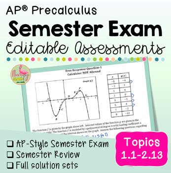 answers to semester exam review precalc packet Kindle Editon