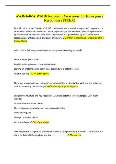 answers to teex awr 160 Kindle Editon