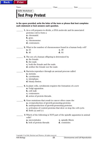 answers to test prep pretest holt biology Doc