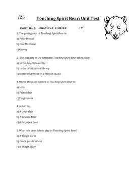 answers to touching spirit bear test PDF