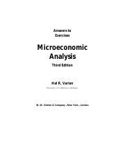 answers to varian microeconomic workouts Doc