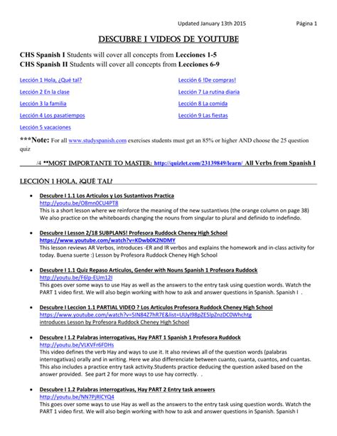 answers to vhlcentral spanish lesson 2 Epub