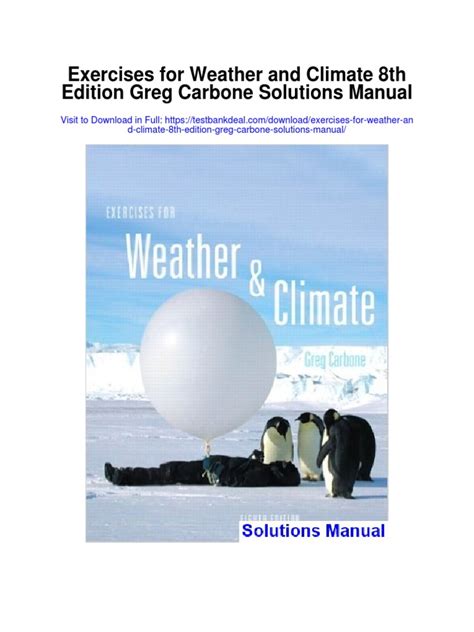 answers to weather and climate 8th edition Reader