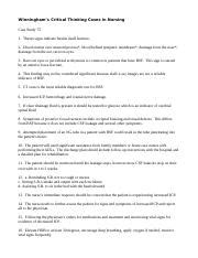 answers to winningham critical thinking case studies Reader