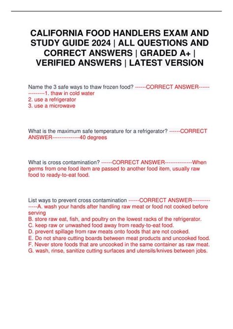 answers-for-california-food-handlers-test Ebook Epub