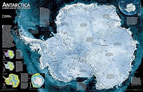 antarctica satellite laminated national geographic reference map Epub