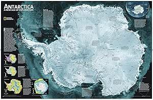 antarctica satellite laminated national geographic reference map Epub