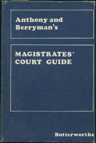 anthony berrymans magistrates court guide Reader