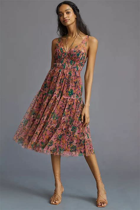 anthropologie midi dress