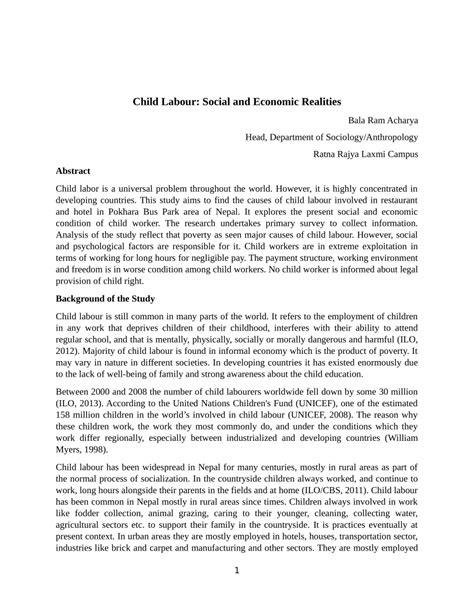 anthropology and child labour pdf Kindle Editon