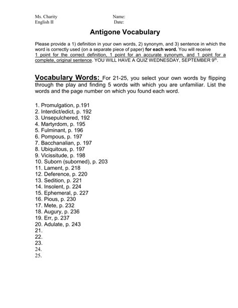 antigone copy master vocabulary practice answers Doc