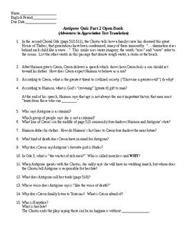 antigone study guide answer key english 2 Kindle Editon