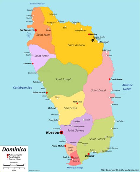 antigua and dominica travel map 135k or 150k Reader